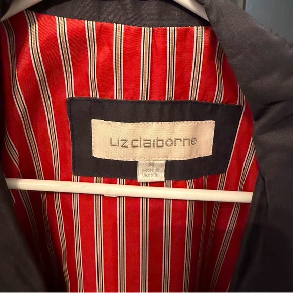 Liz Claiborne Red Hooded Utility Anorak Coat Size M - Picture 5 of 13